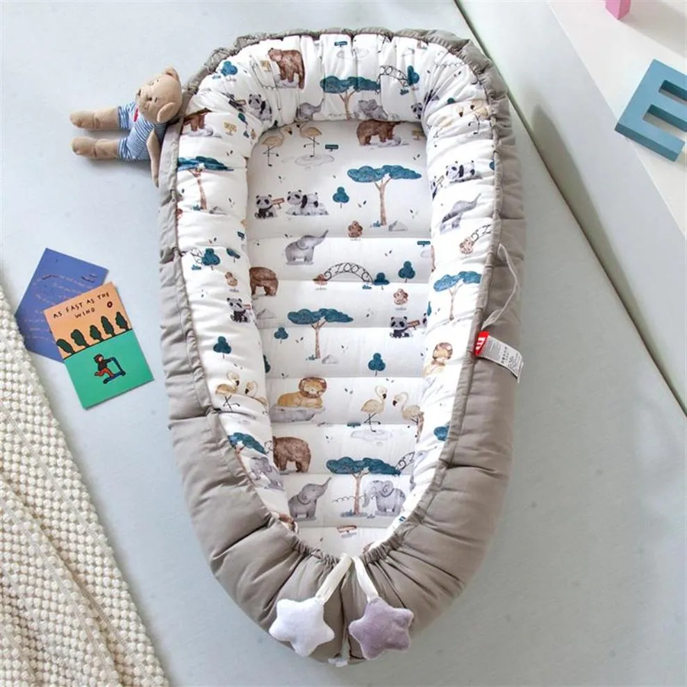 Crib per neonati 80 50 cm Dormite Nest Bed Portable Toddler Ploypen Crib Cradella di culla Borning Bormper241F