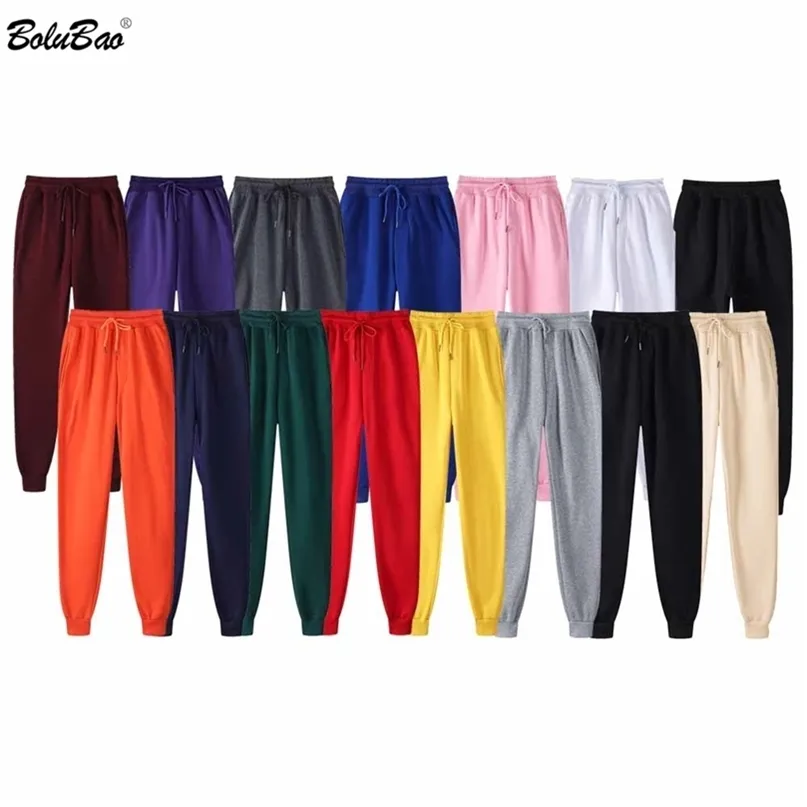 Calças masculinas Bolubao Solid Color Casual Men Brand Moda Drawstring Comprimento completo Slim Harajuku Lápis Male 220827