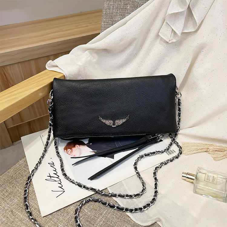 스페인 고품질 브랜드 여성 가방 2022 여름 새로운 One-Shoulder Messenger 여성 ZV 윙 백