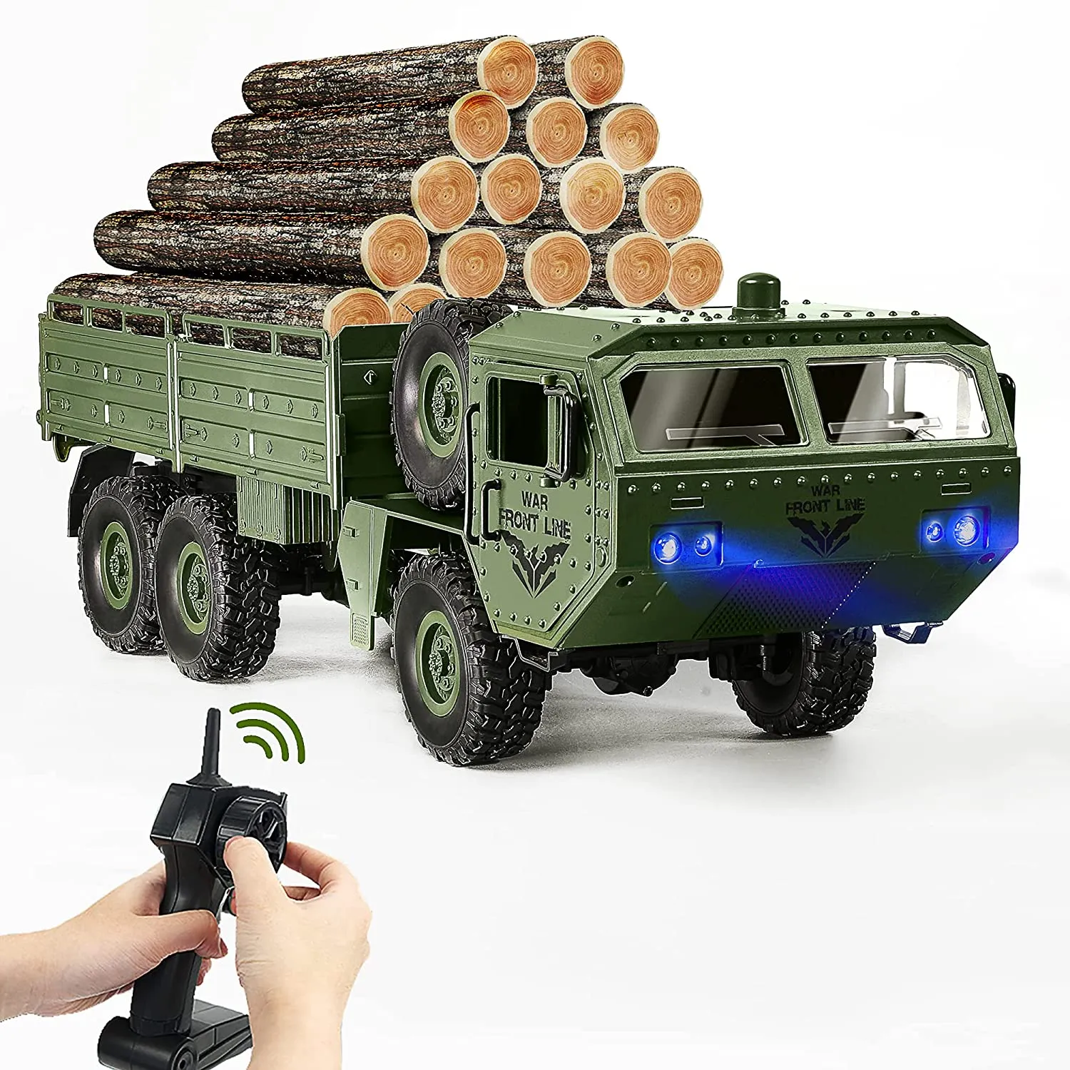 RC Remote Control Militärbil Toys Off Road Army Trucks 6WD Vehicle Army Transport Electric