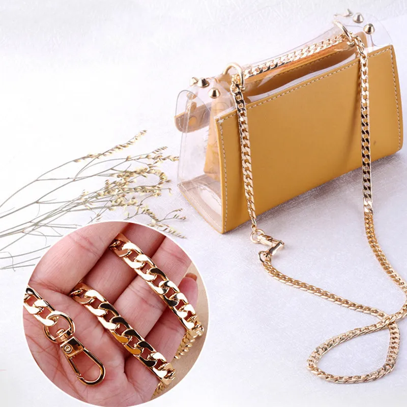 Bag Parts Accessories 120cm100cm Convenient Metal Purse Chain Strap Handle Replacement Handbag Shoulder GoldSilverBlack 220827