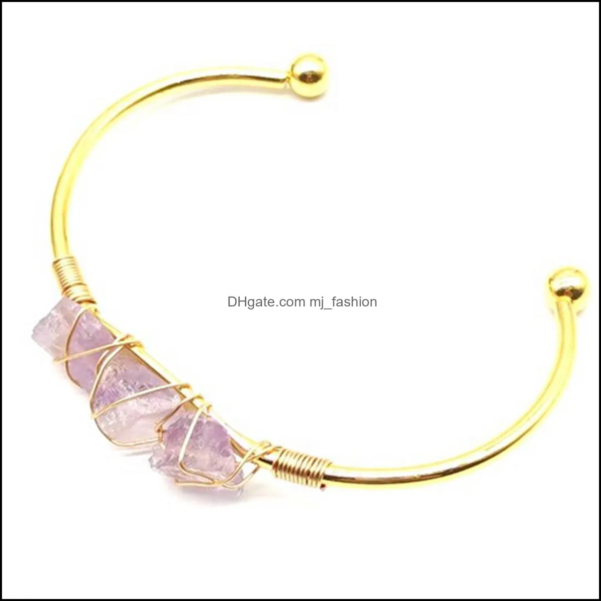 Manchette Druzy Gemstone Bracelet Pour Femmes Filles À La Main Fil D'or Tissé Ascenseur D'arbre Guérison Chakra Cristal Amitié Bracelet Charmes Dr Dhuh4