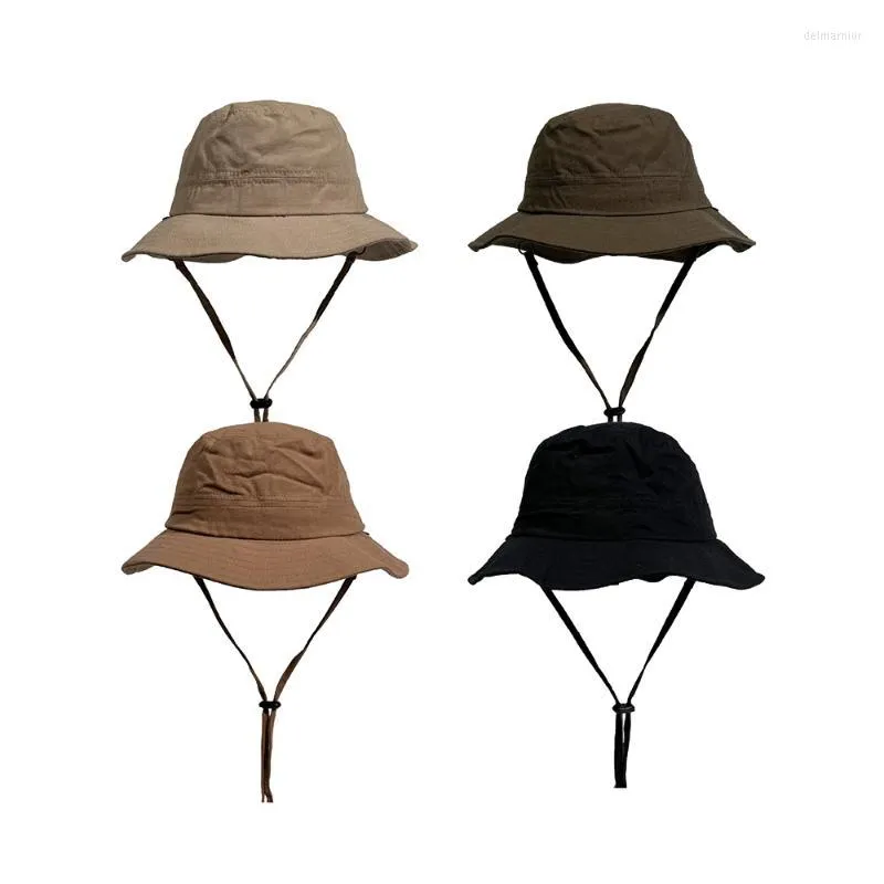 Bérets 2022 Jungle Sombrero Pescador Hombre Soleil Caps Bassin Seau Cap En Plein Air Bob Enfant Petten Pêcheur Hommes Boonie Chapeau 56-58 cm