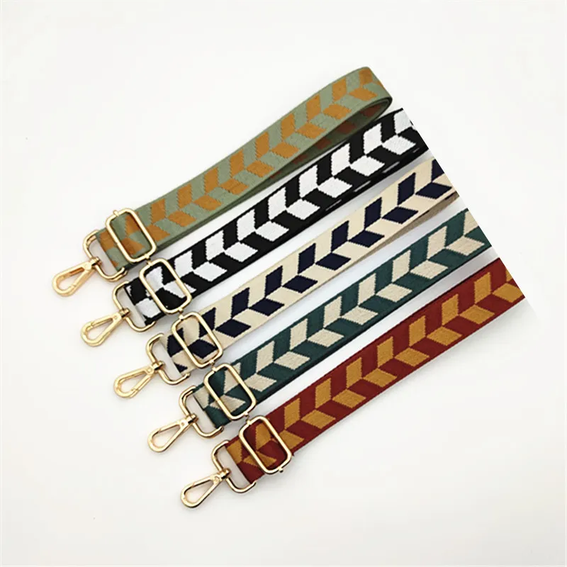 New Bag Strap Nylon Colored Belt Accessories Women Adjustable Fashion Shoulder Hanger Handbag Decorative Handle Ornament