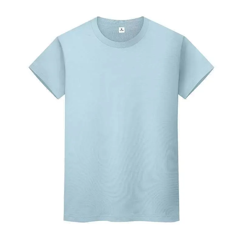 Homens de alta qualidade feminino, algod￣o camisetas de fundo de algod￣o para homens e mulheres Multicolor Plus Tshirt