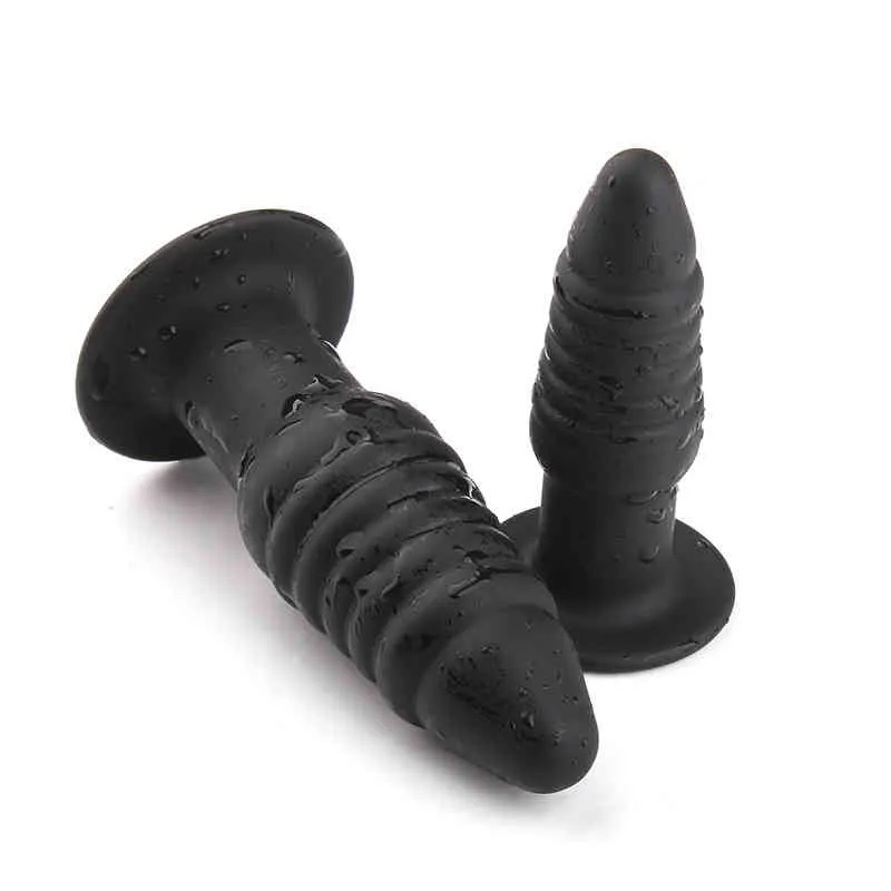 Massageador de brinquedos sexuais massagem Vibrador Silicone Anal Thread Thread Dilator Butt Prostate Pussy estimulador de brinquedos er￳ticos adultos para homens mulheres mulheres
