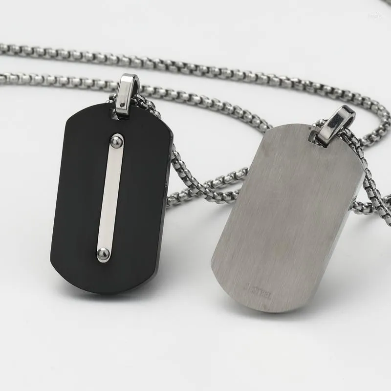 Pendentif Colliers Classique Mode Militaire Personnalisé Élégant Chien En Acier Inoxydable Collier Blanc Pour Hommes