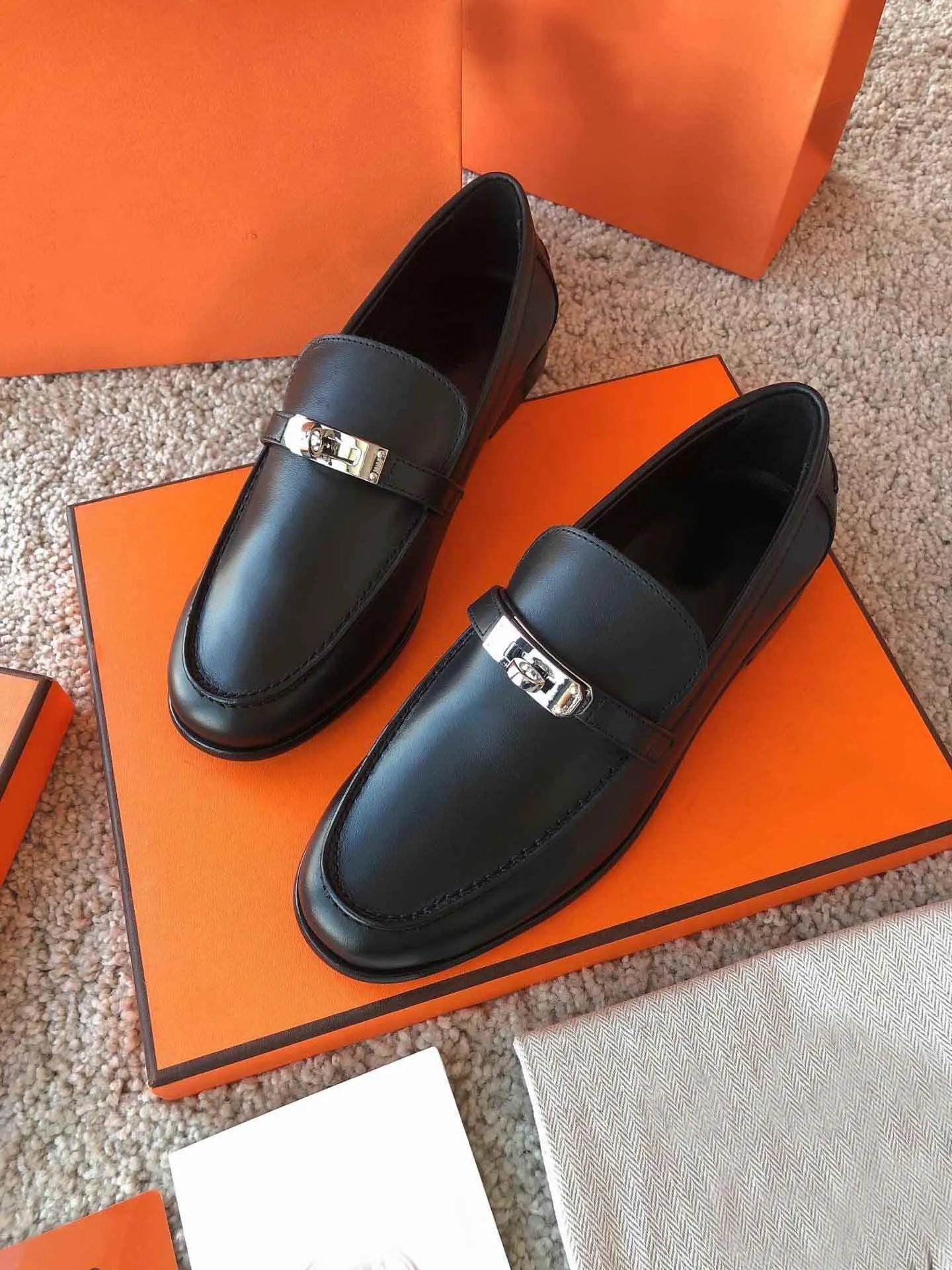 Mocassins Femme En Cuir Véritable | Chaussures Plates Confortables Slip-on, Semelle Caoutchouc Antidérapante, Tailles 35 à 41