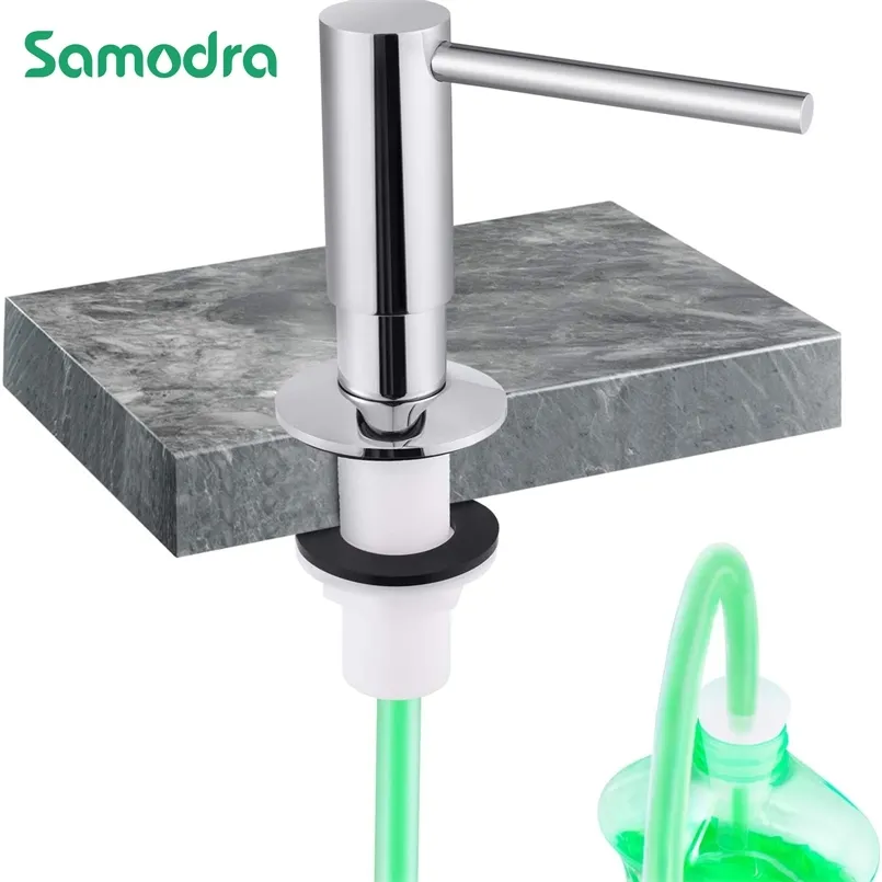 Distributeur de savon liquide Samodra Kit de tube d'extension pour distributeur de savon en laiton pour accessoires de cuisine Salle de bain en métal Distributeurs de savon liquide intégrés 220827