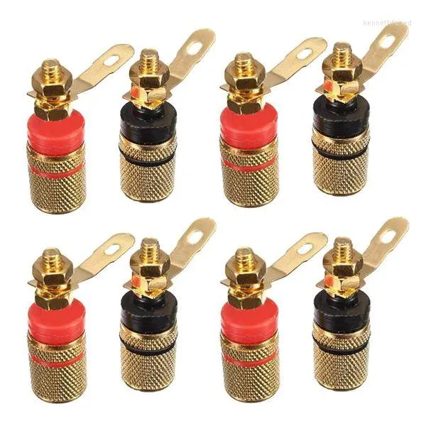 Аксессуары для освещения GTBL 8pcs Золотой громкоговоритель Post Post 4mm Banana Plug Gack разъем