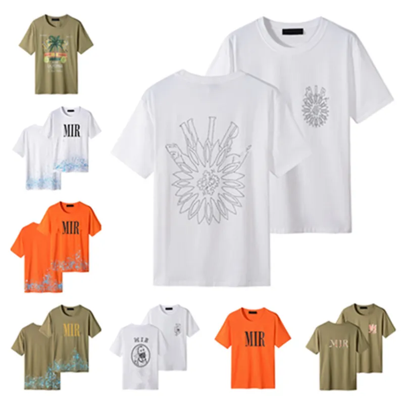 새로운 여성 및 남성 티셔츠 짧은 슬리브 디자이너 Tshirt 도착 패션 O 넥 여름 통기성 편안한 면화 인쇄 티셔츠 준비 스톡 22ss