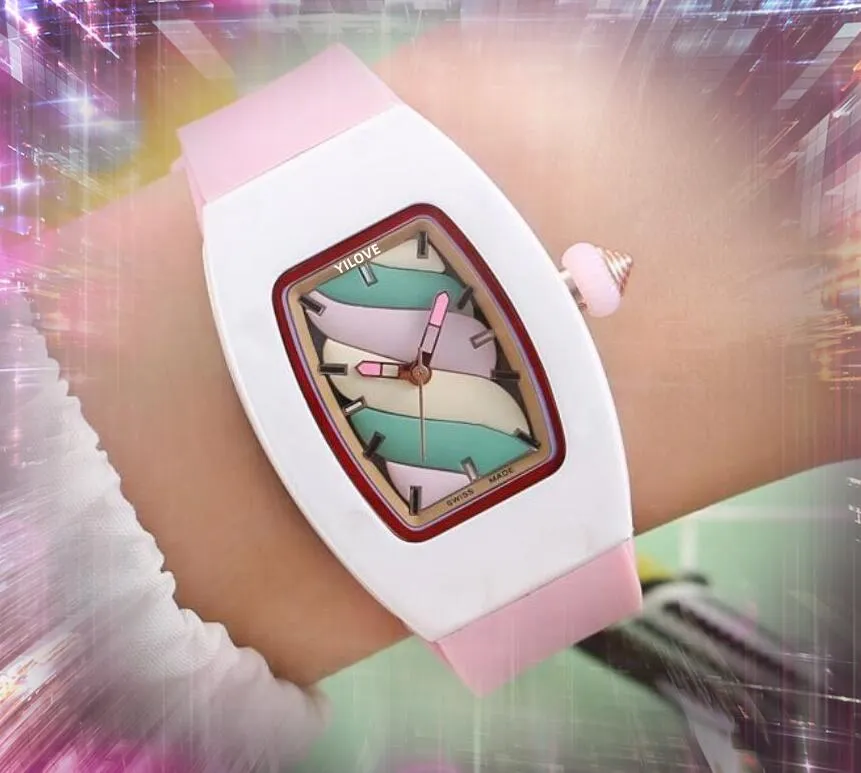 Reloj de esqueleto de hilo de algodón popular retro de alta calidad Reloj de movimiento analógico de cuarzo de 32 mm Cinturón de goma Deportes al aire libre Reloj de pulsera de vidrio Hardex para mujer