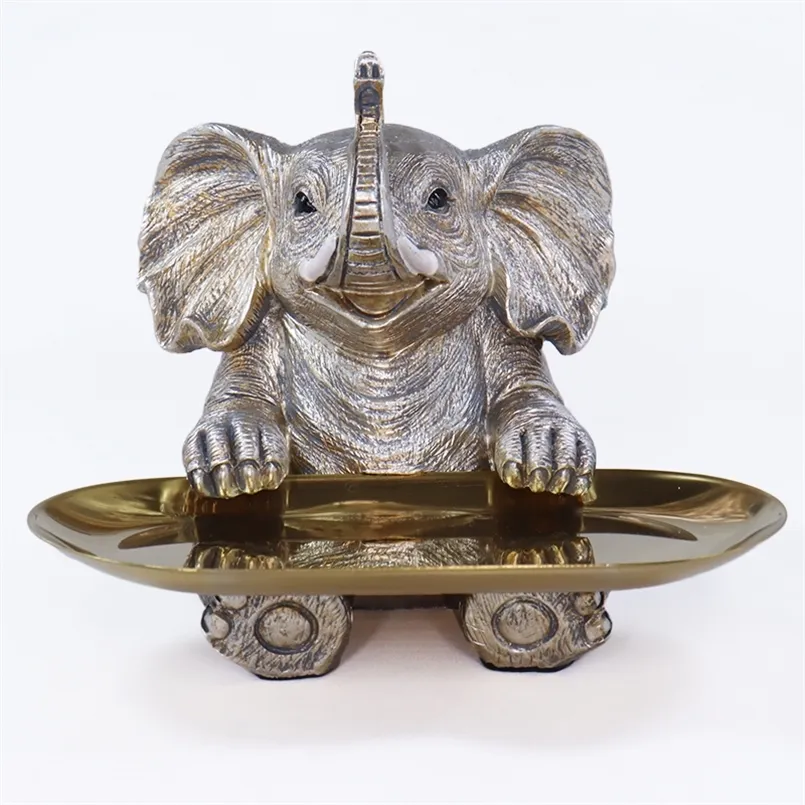 التماثيل الديكور التماثيل GetCrafts ديكور المنزل تمثال غرفة المعيشة الديكور تمثال راتنج الفيل هدية النحت للداخلية 220827