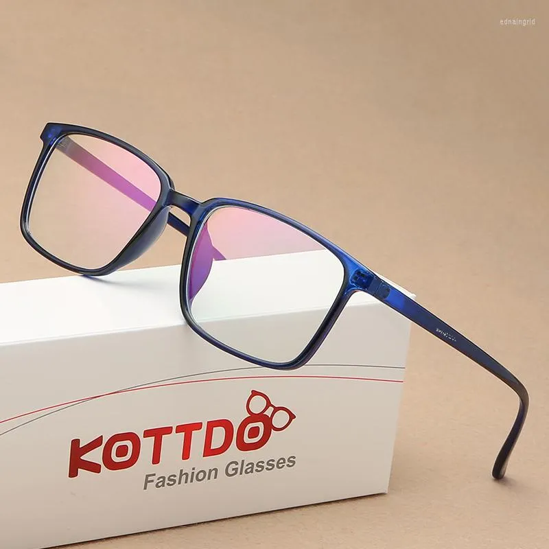 Lunettes de soleil Frames Kottdo 2022 Lunettes carr￩es Cadre Fashion Trend Eyewear Art Retro and Transparent Eye for Women