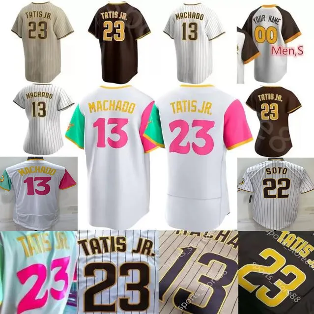 Top Quality 2023 22 Juan Soto Jersey 23 Fernando Tatis Jr. 13 Manny Machado  9 Jake Cronenworth 19 Tony Gwynn 2 Bogaerts Lamet San Diego Custom S 4XL  Baseball Jerseys From 12,44 €