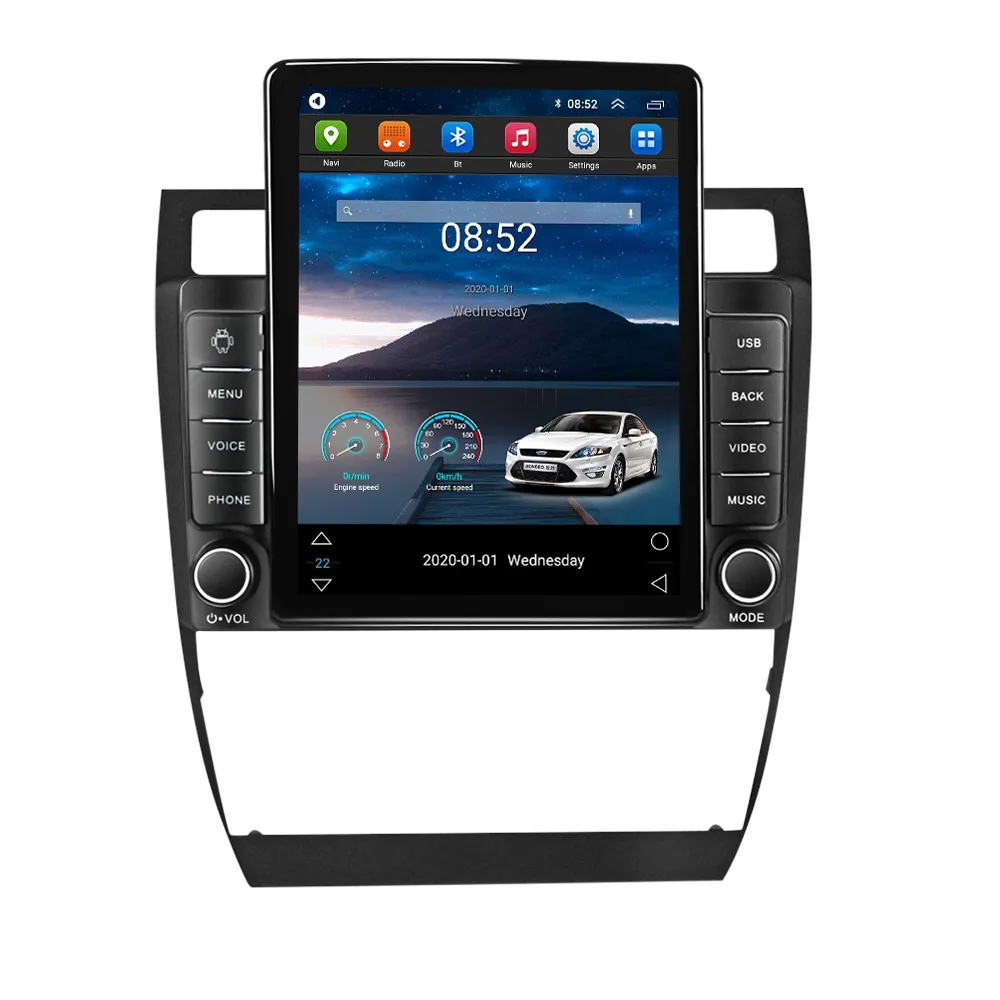 カービデオマルチメディア9インチAndroid GPSナビゲーション2004年のAudi A6サポートミラーリンク3G Bluetooth USB高速3GWifiインターネット