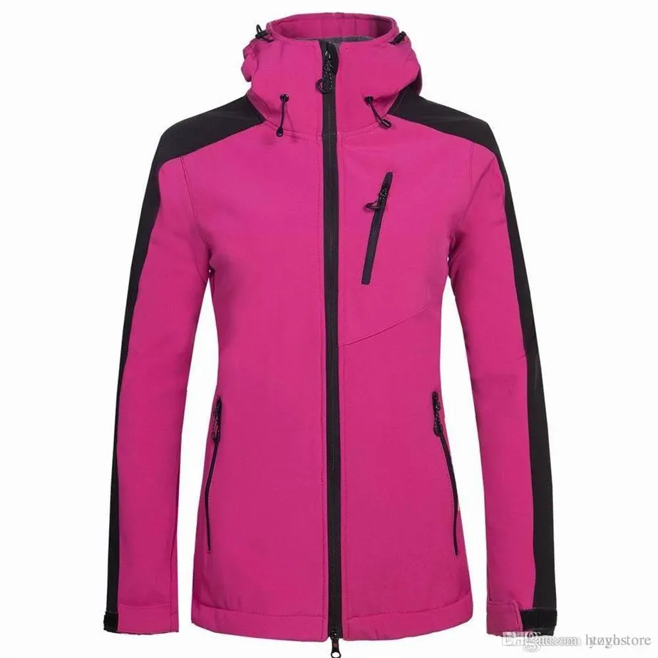 라이트 버전 재킷 야외 스포츠 재킷 소프트 쉘 의류 후드 265t를 판매하는 새로운 여성 상단