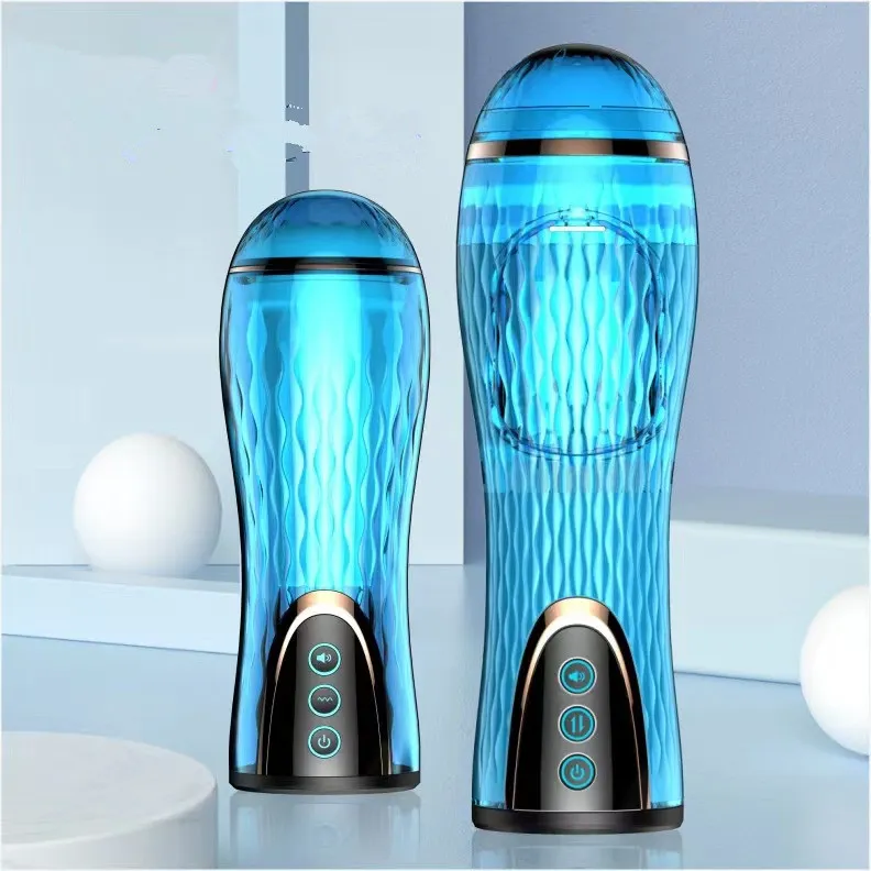 Jouets sexuels masager jouet masturbateurs masculins télescopique push-insertion automatique électrique adulte sexe cristal avion tasse CTHL 6ZDW