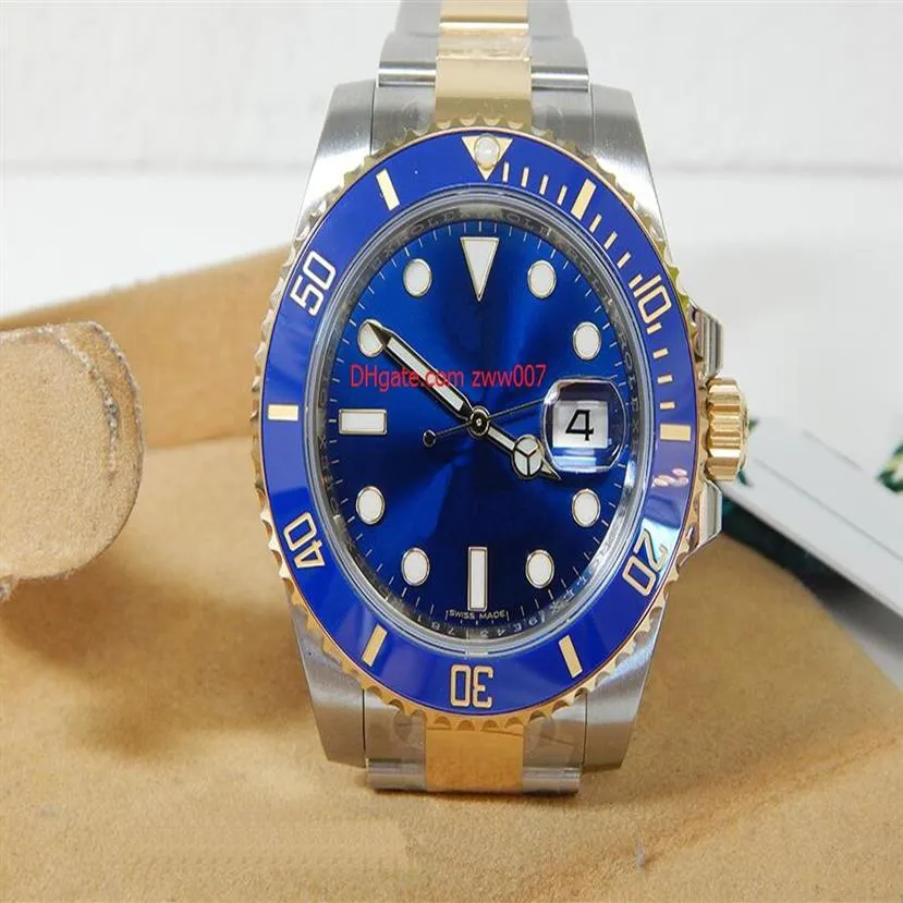 Topselling High Quality Wristwatches Sapphire Blue Luminescent 40mm Ceramic Two Tone Gold 116613 116613lb Asia 2813 Movement Autom299H