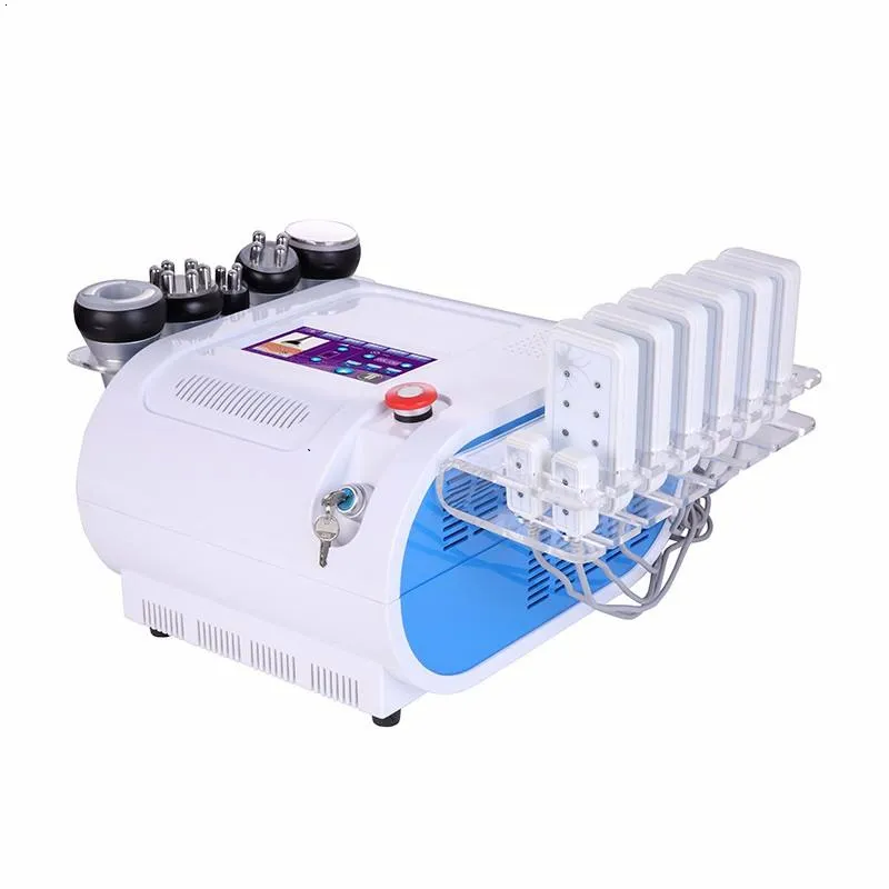 6 I 1 Bärbar kavitation Vakuum RF Slantmaskin Beauty Lipo-Laser Body Cellulite Treatment Machines
