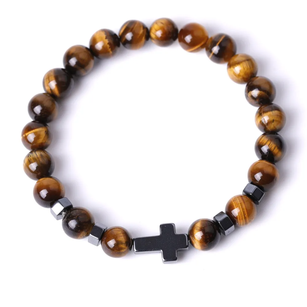 8 мм лава каменные шарики браслет тигр -бирюзовый бирюзовый кросс -кросс -браслеты оникс медитационный браслет женщины йога ювелирные изделия