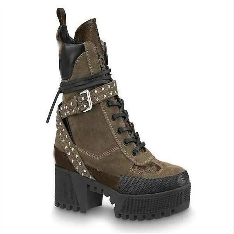أزياء مصممة فاخرة Women Boots Star Trail Trail Boots st-up kal مع جلد وخلع شاقية Lady Lady Martin Boots2558