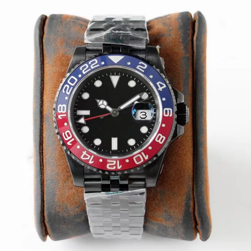 6 типов Чистые заводские часы Красная синяя керамическая рамка МЕХАНИЧЕСКА