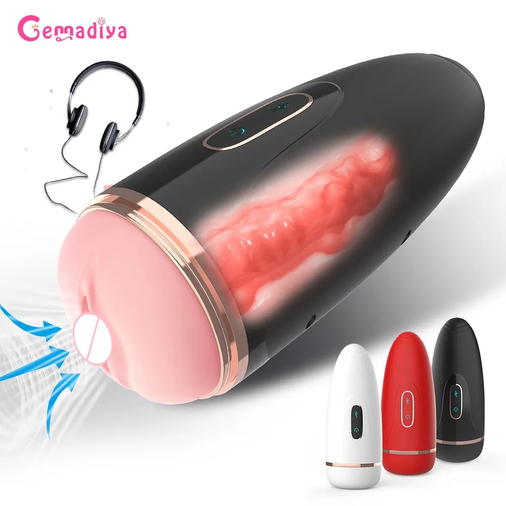 Articles de beauté Masturbateurs masculins automatiques pour hommes Pussy Réaliste Vagin Marchandises pour adultes Masturbation sexy Jouets Silicone Vaginal Masturb Cup