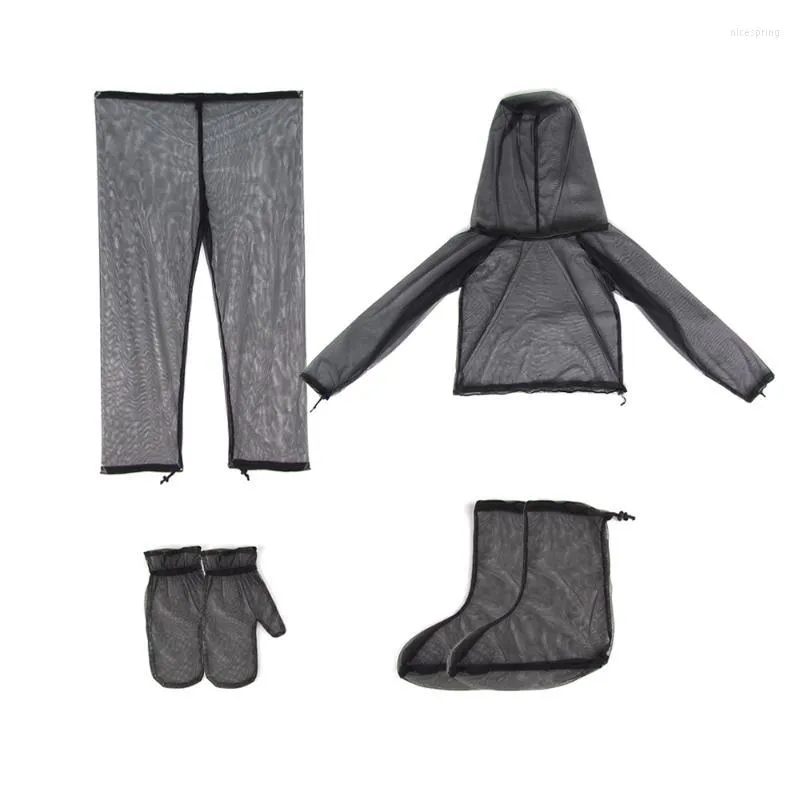 Vestes de chasse Lixada léger été Bug porter moustique costume veste mitaines pantalons chaussettes avec maille Ultra-fine randonnée Camping abeille alimentation