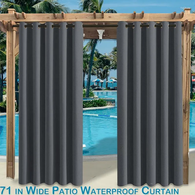 Perde Büyük Veranda Su Geçirmez Dış Mekan Termal Yalıtımlı Karartma Pencere Drapes Gözlük Pergola için Perdeler Bahçe Panelleri