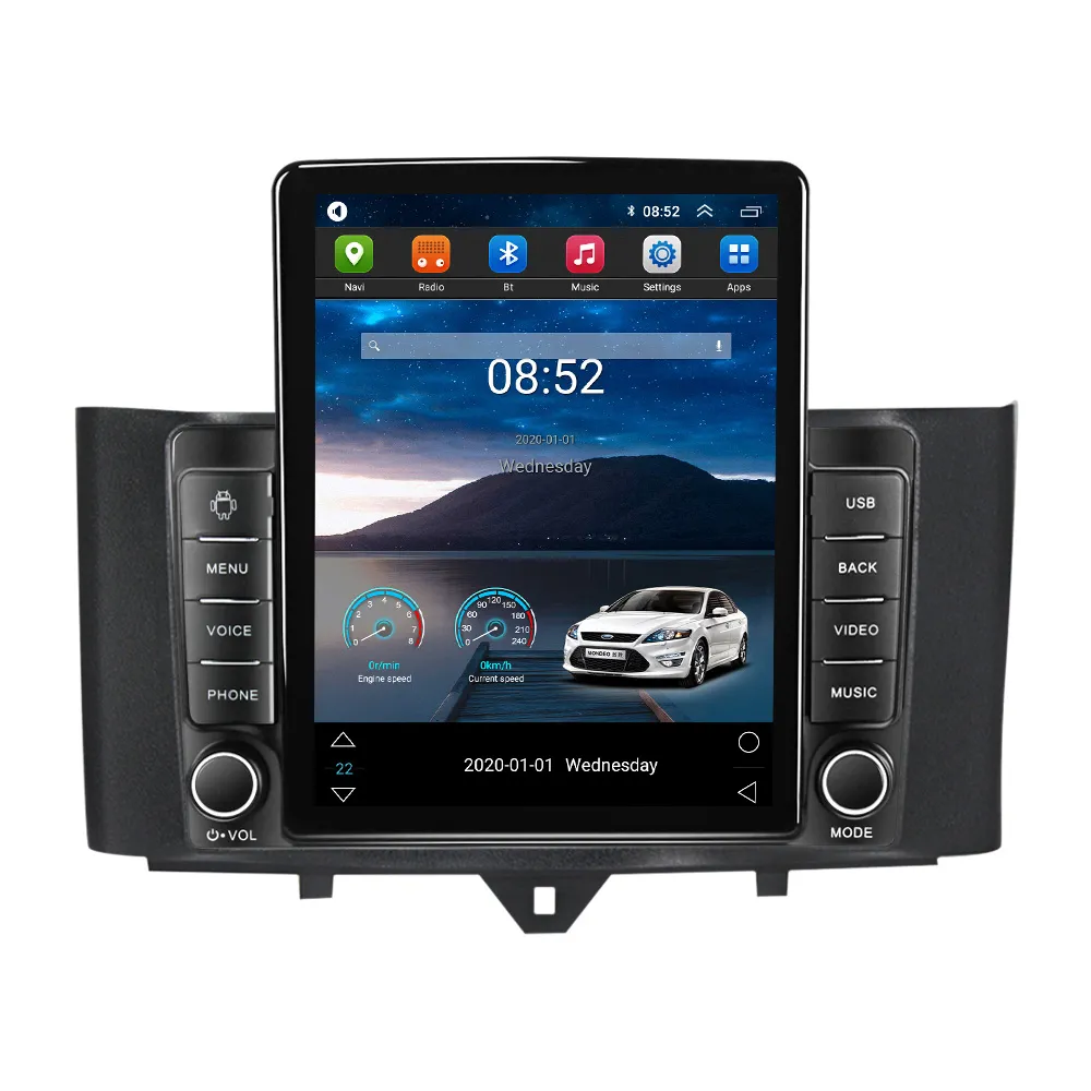 9 inch Android GPS Car Video Stereo for 2011-2015 Mercedes Benz Smart with AUX Bluetooth support mink link OBD II