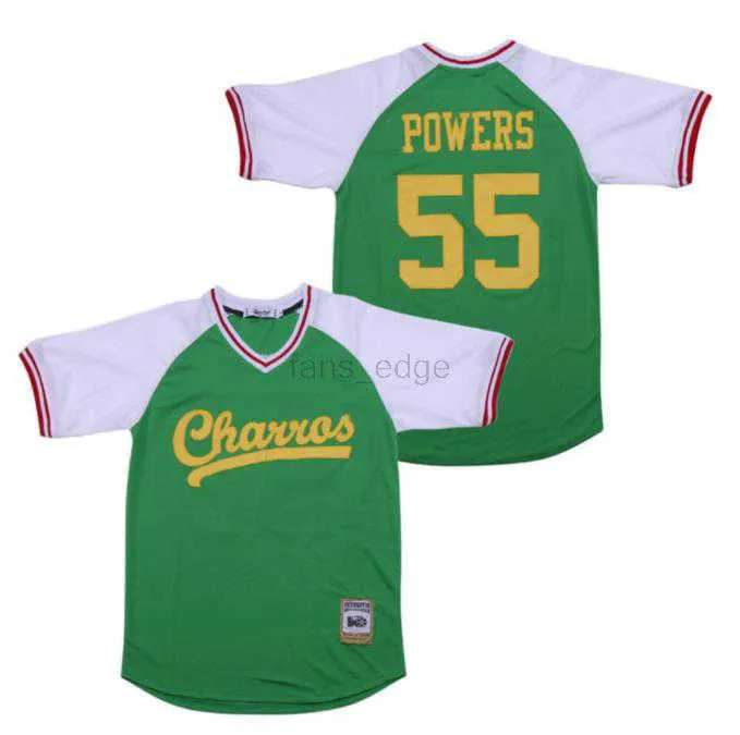 Eastbound Down Kenny Powers 55 Stitched Movie Jersey Green Blue