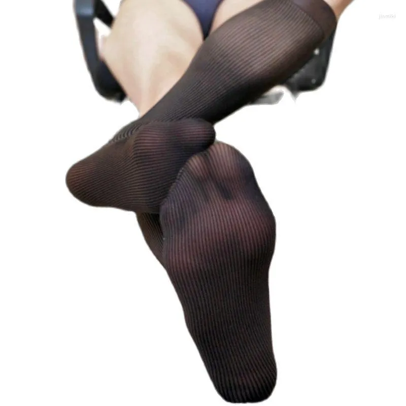 Chaussettes pour hommes Mode Mi-mollet pour homme Long Sexy Mâle Doux Belle Adorable Nylons élégants