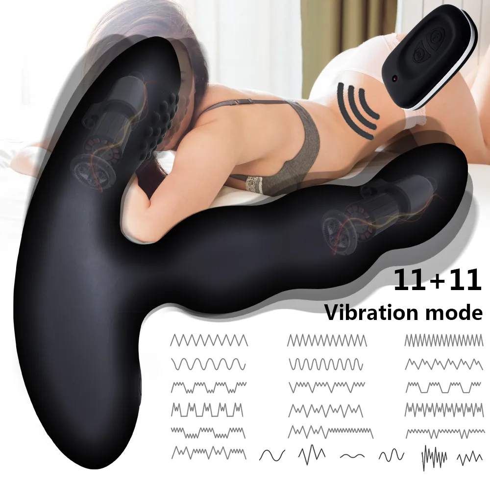 Itens de Beleza Masculino Plug Anal Vibrador USB Recarregável Massageador de Próstata Adulto Masculino e Feminino Brinquedos Sensuais Flertando Controle Remoto Duplo