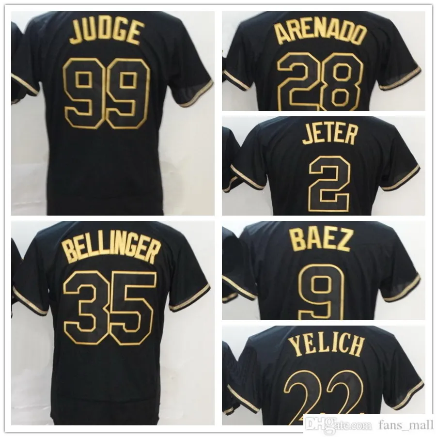 2021 야구 유니폼 Bellinger Jeter Arenado 판사 Baez Yinich Lindor Harper Altuve Clemente Alonso Bregman Ortiz Trout Molina Wear