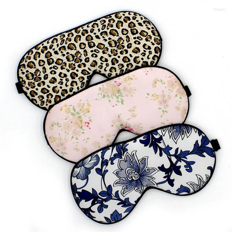 BERETS PRINT 16 MOMME 100 ٪ Silk Eye Mask Teaming Eyeshade Eyeshade Tipperfold