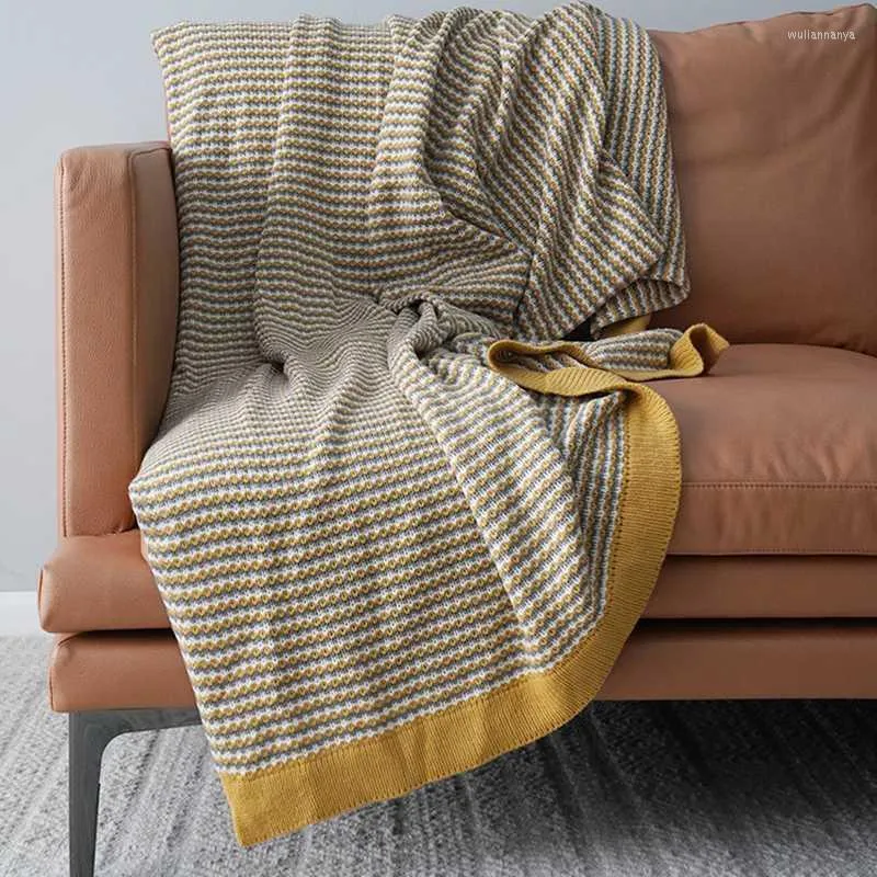 Blankets Knitted Fluffy Plaid Sofa Blanket Living Room Warm Weighted Throw Comfy Soft Bed Cover Home Decoration