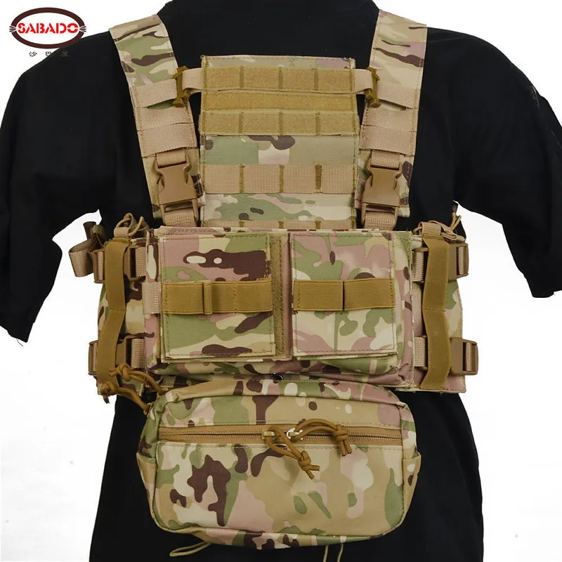 Gilet da uomo Tactical MK3 Chest Rig Micro Chassis SACK Pouch H Harness M4 AK Magazine Insert Airsoft Paintball Accessori Gilet da caccia 220827