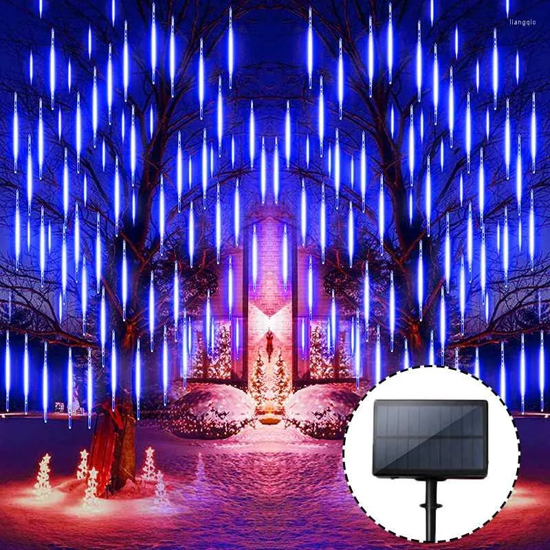 Cordes Solaire LED Météore Douche Lumières Extérieure Étanche Jardin Fée Chaîne Pour Noël Patio Rue Boutique Décoration