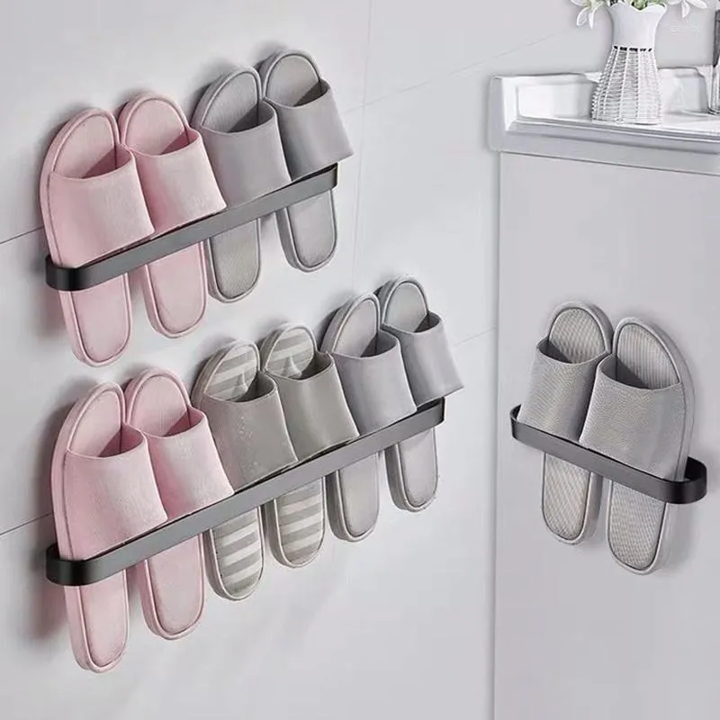 Kleidung Lagerung Aluminium Pantoffel Rack Wand Halterung Badezimmer Schlafzimmer Schuh Hängen Halter Organizer Wc Tür Handtuch Regal