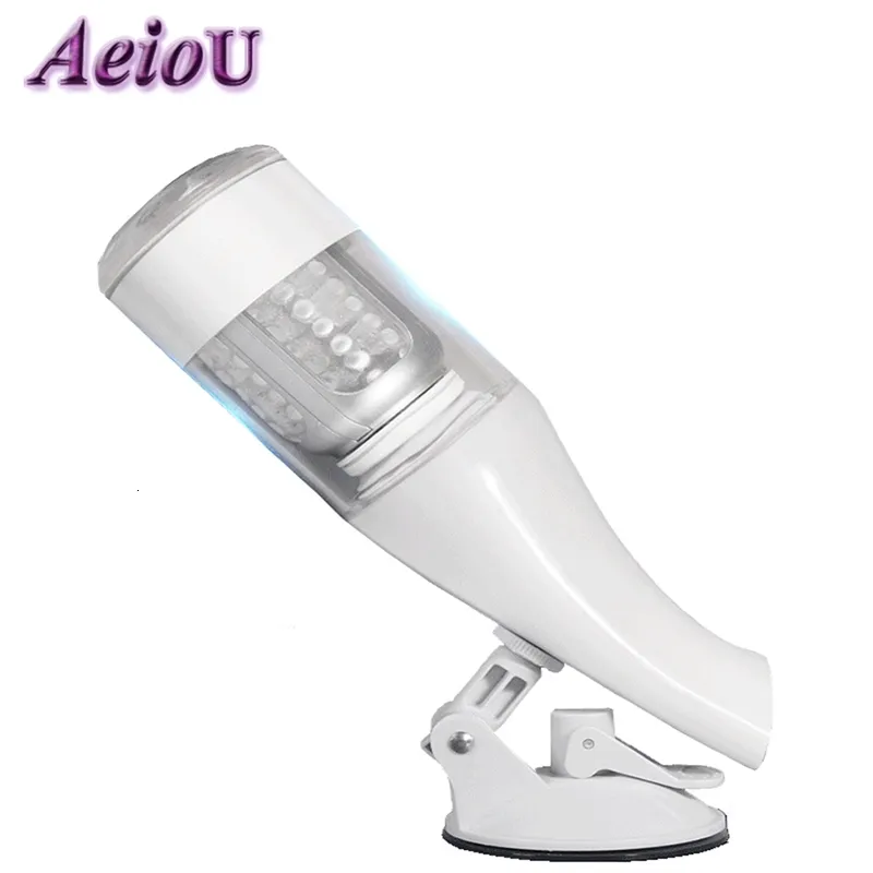 Sex Toy Massager Rotazione telescopica automatica Masturbatore maschile Soft Vagina Masturbation Cup Giocattolo per pompini per uomini Macchina intima