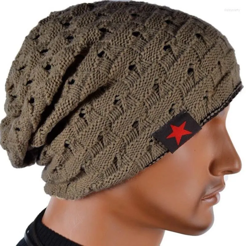 Berets VIIANLES Soft Knitted Hat Female Men Fashion Skull Chunky Beanie Women Cap Winter Warm Reversible Baggy Unisex