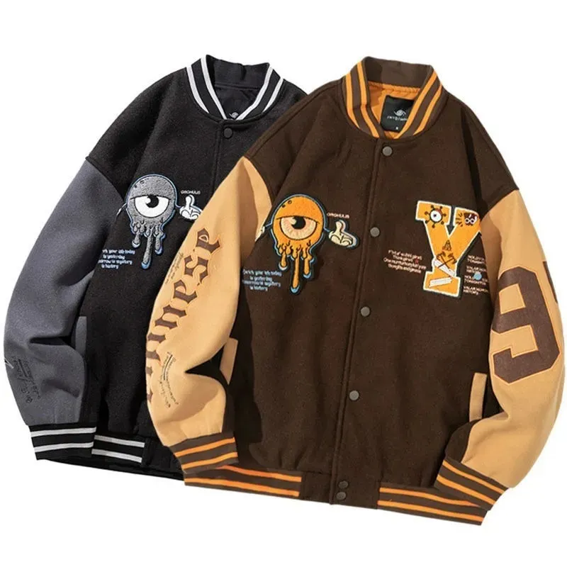 Embroidered Varsity Jacket: Spring/Autumn Baseball Coat