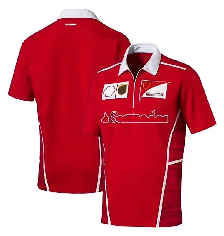 F1 Team Driver T-shirt Summer Polo Shirt Men's Breatble Lapel Racing Suit