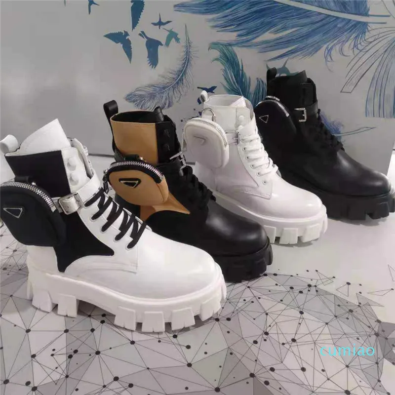 Monolith Designer Boots Onkle Nylon Pocket Black Boot Martin Winter Scay-Soled Shoes