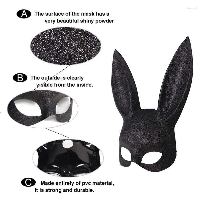 Parti Maskeleri 2022 Kadın Kız Seksi Kulaklar Maske Sevimli Uzun Esaret Cadılar Bayramı Masquerade Cosplay