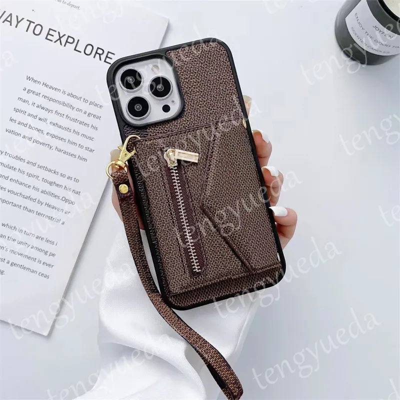 Fashion Designer Wallet Phone Cases for iphone 15 15pro 14 14pro 13 13pro 12 12pro 11 pro max XS XR Xsmax 7 8plus Leather Card Holder Luxury Cellphone Cover