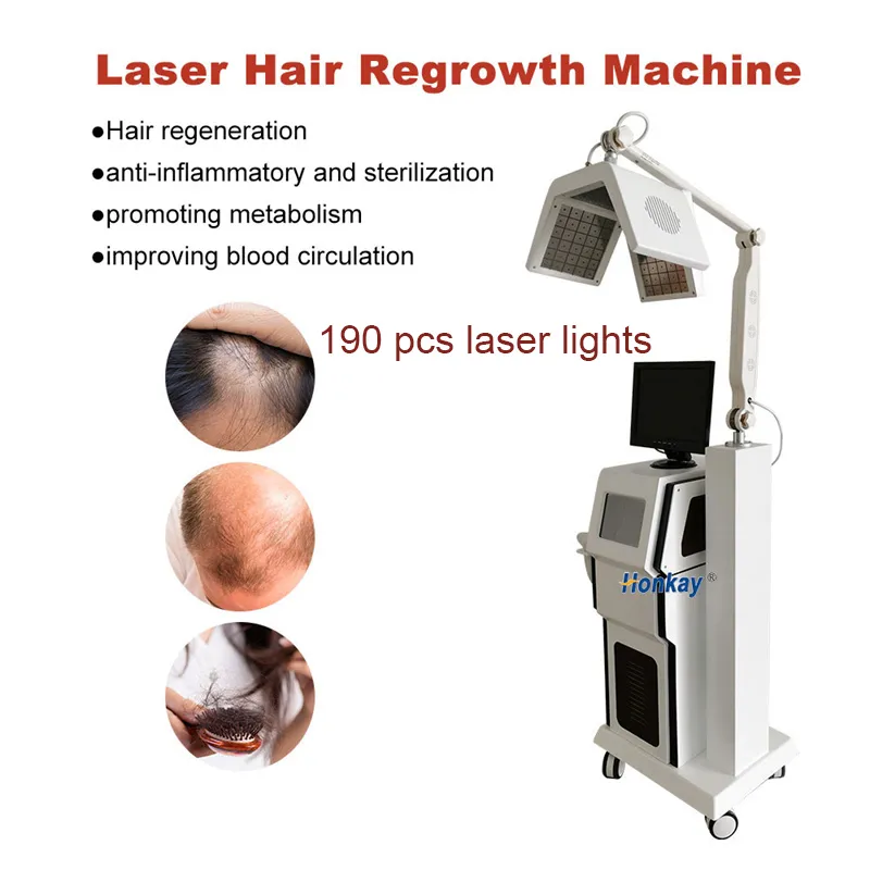 Produtos de tratamento para perda de cabelo Máquina de crescimento de cabelo a laser Equipamento de beleza BIO estimular o dispositivo de terapia de luz fotobiomodulação vermelha de 650 nm
