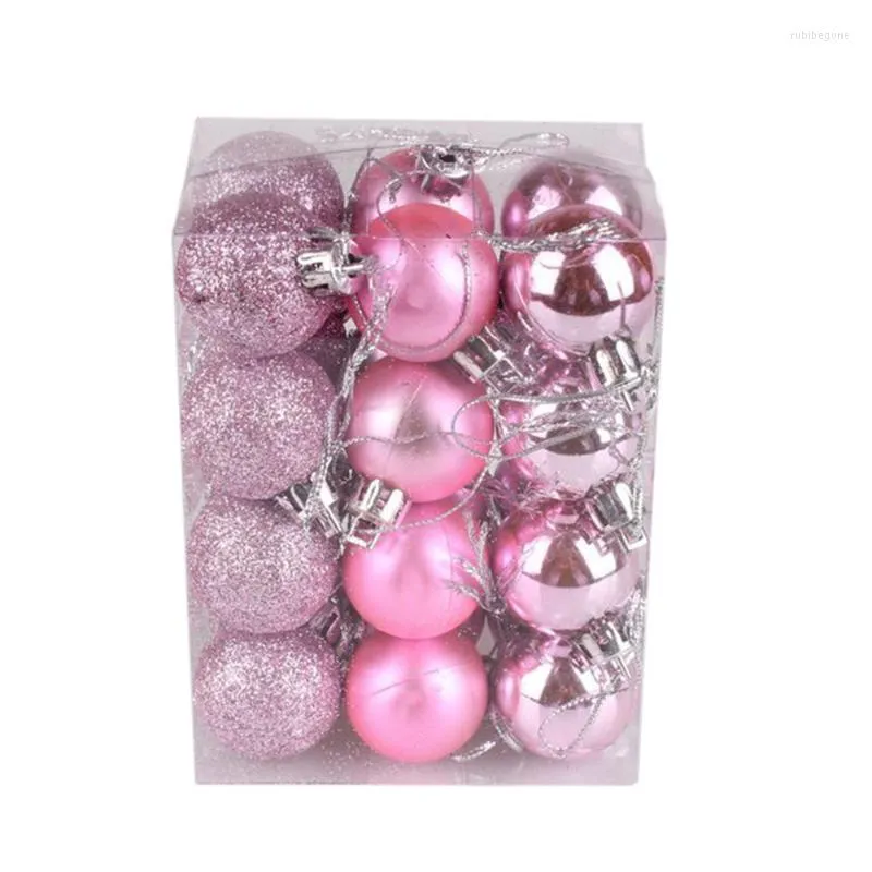 Parti Dekorasyonu 24 PC 30mm Noel Ağacı Topları Küçük Bauble Asılı Ev Süsleme Dekoru Xmas Navidad