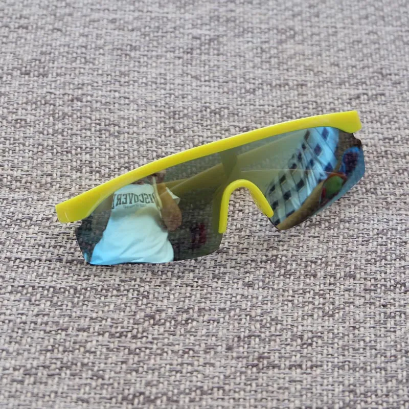 2022 Nieuwe jongens sport zonnebrillen unisex half frame schild schuifglazen spiegel fietsen brillen brillen grootte 3051